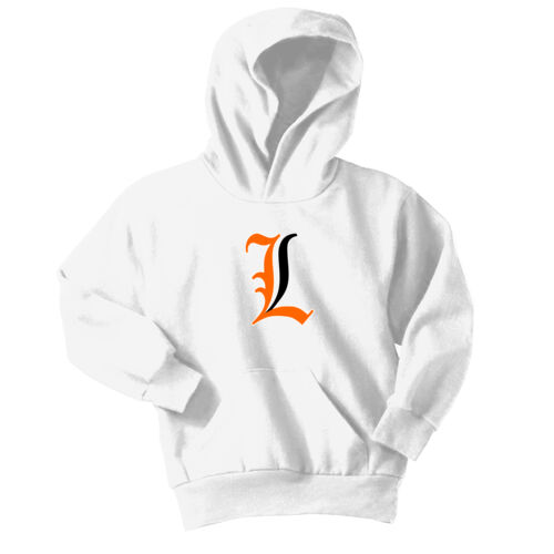 Paris Lakers Orange - Black Front Design L1 on a Port & Company® - Youth Core Fleece Pullover Hooded Sweatshirt Thumbnail
