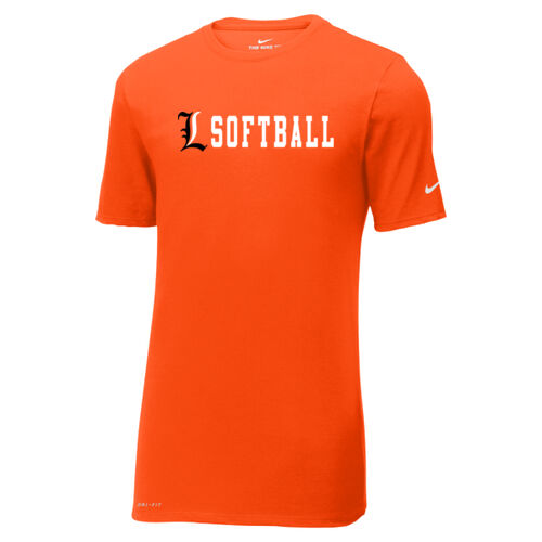 Lady Lakers Softball Black - White Front Design LL4 on a Nike® - Dri FIT Cotton/Poly Tee Thumbnail