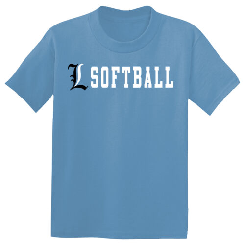 Lady Lakers Softball Black - White Front Chest Design LL4 on a Sport-Tek® - Youth PosiCharge ® Competitor Tee Thumbnail