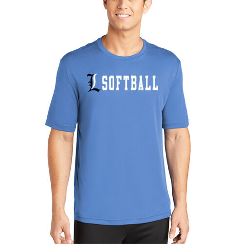 Lady Lakers Softball Black - White Front Chest Design LL4 on a Sport-Tek® - PosiCharge ® Competitor Tee Thumbnail