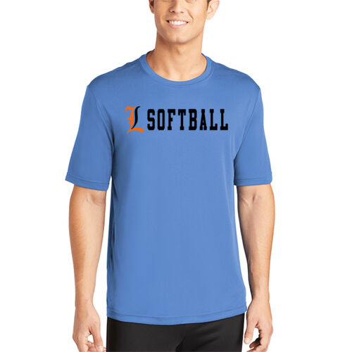 Lady Lakers Softball Orange - Black Front Chest Design LL4 on a Sport-Tek®  - PosiCharge ® Competitor Tee Thumbnail