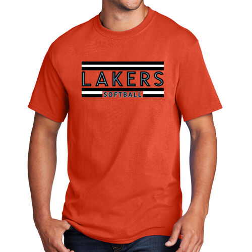 Lady Lakers Softball White - Black Front Design LL2 on a Port & Company®  - Core Cotton Tee Thumbnail