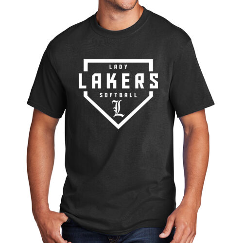 Lady Lakers Softball White Front Design LL1 on a Port & Company® - Core Cotton Tee Thumbnail