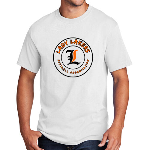 Lady Lakers Softball Black - Orange Front Design LL5 on a Port & Company® - Core Cotton Tee Thumbnail