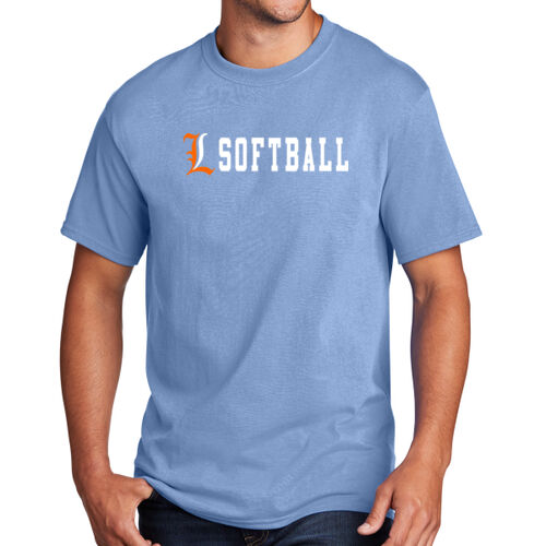 Lady Lakers Softball Orange - White Front Design LL4 on a Port & Company® - Core Cotton Tee Thumbnail