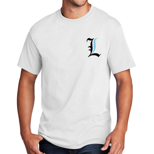 Paris Lakers Black - Blue Left Chest Design L1 on a Port & Company® - Core Cotton Tee Thumbnail