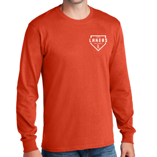 Lady Lakers Softball White Left Chest Design LL1 on a Port & Company® - Long Sleeve Core Cotton Tee Thumbnail