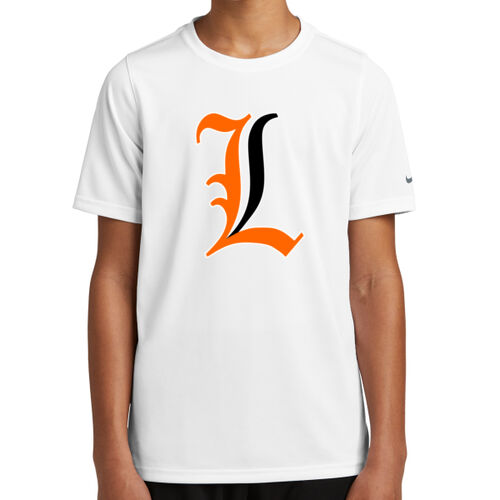Paris Lakers Orange - Black Front Design L1 on a Port & Company® - Youth Swoosh Sleeve rLegend Tee Thumbnail