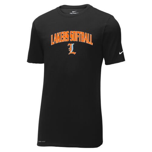 Lakers Softball Orange - Blue Front Design LS1 on a Nike® - Dri FIT Cotton/Poly Tee Thumbnail