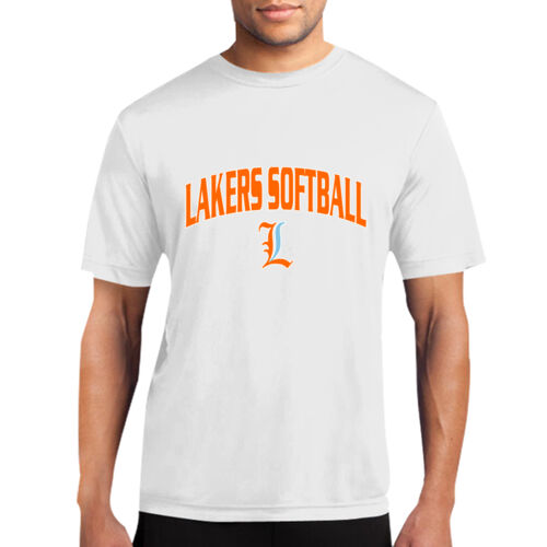 Lakers Softball Orange - Blue Front Design LS1 on a Port & Company® - Performance Tee Thumbnail