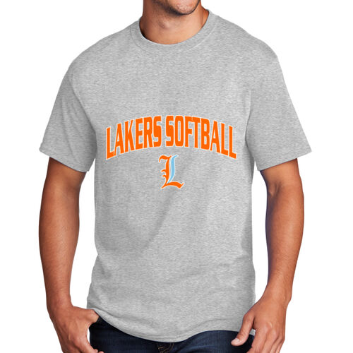 Lakers Softball Orange - Blue Front Design LS1 on a Port & Company® - Core Cotton Tee Thumbnail