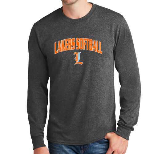 Lakers Softball Orange - Blue Front Design LS1 on a Port & Company® - Long Sleeve Core Cotton Tee Thumbnail