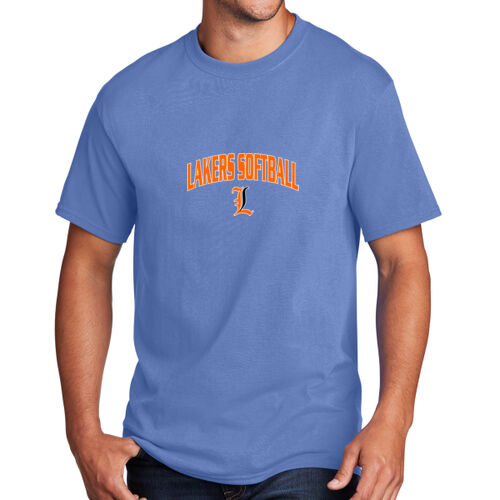 Lakers Softball Orange - Black Front Design LS1 on a Port & Company® - Core Cotton Tee Thumbnail