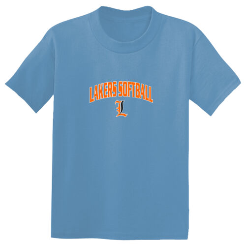 Lakers Softball Orange - Black Front Design LS1 on a Sport-Tek® - Youth PosiCharge ® Competitor Tee Thumbnail