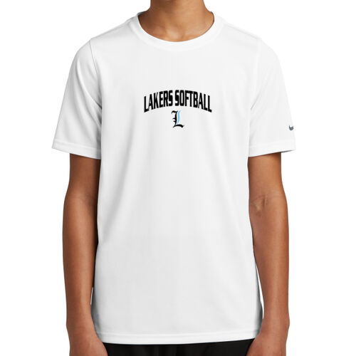 Lakers Softball Black - Blue Front Design LS1 on a Nike® - Youth Swoosh Sleeve rLegend Tee Thumbnail