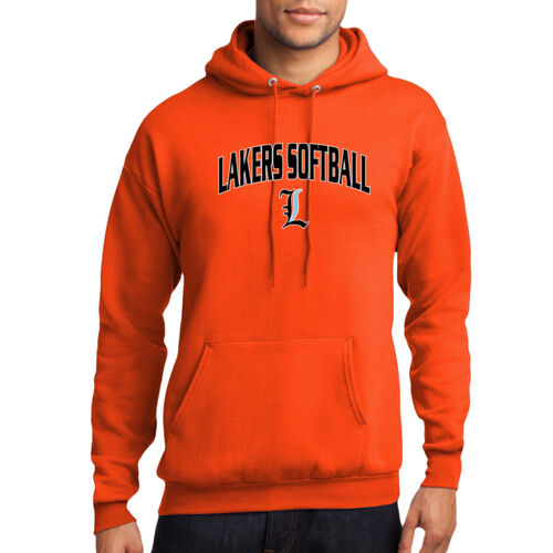 Lakers Softball Black - Blue Front Design LS1 on a Port & Company® - Core Fleece Pullover Hooded Sweatshirt Thumbnail