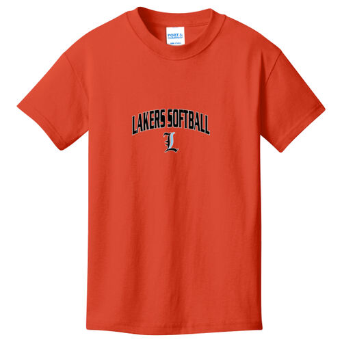 Lakers Softball Black - Blue Front Design LS1 on a Port & Company® - Youth Core Cotton Tee Thumbnail