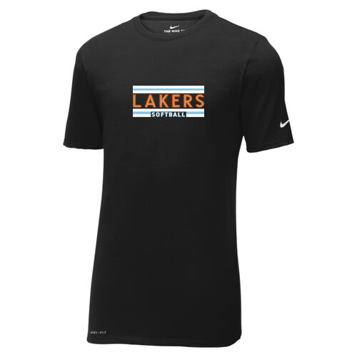 Lakers Softball Orange - Blue Front Design LS2 on a Nike® - Dri FIT Cotton/Poly Tee Thumbnail