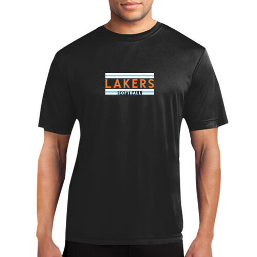 Lakers Softball Orange - Blue Front Design LS2 on a Port & Company® - Performance Tee Thumbnail