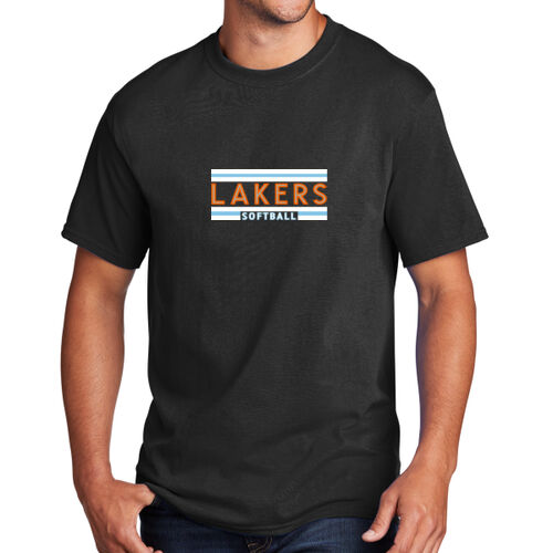 Lakers Softball Orange - Blue Front Design LS2 on a Port & Company® - Core Cotton Tee Thumbnail