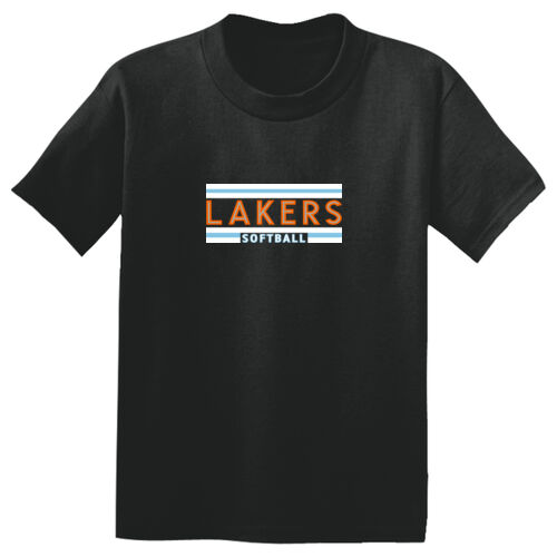 Lakers Softball Orange - Blue Front Design LS2 on a Sport-Tek® - Youth PosiCharge ® Competitor Tee Thumbnail