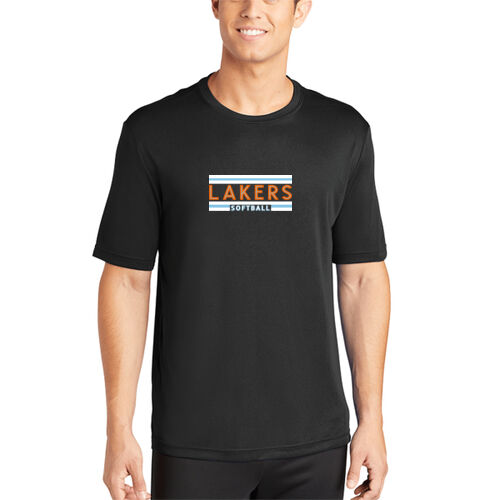 Lakers Softball Orange - Blue Front Design LS2 on a Sport-Tek® - PosiCharge ® Competitor Tee Thumbnail