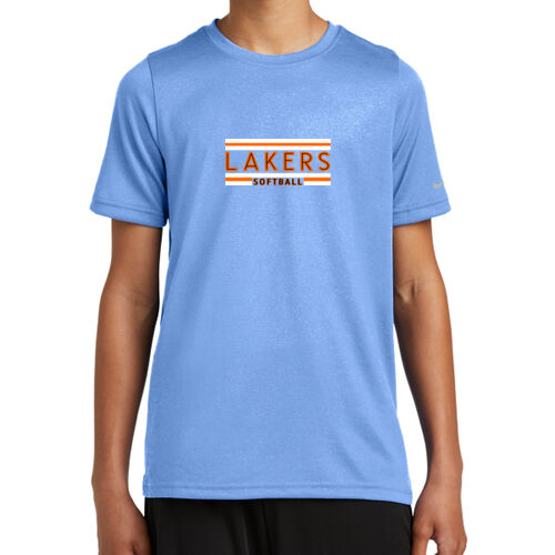 Lakers Softball Orange - Black Front Design LS2 on a Nike® - Youth Swoosh Sleeve rLegend Tee Thumbnail