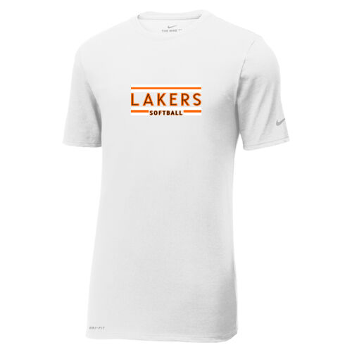 Lakers Softball Orange - Black Front Design LS2 on a Nike® - Dri FIT Cotton/Poly Tee Thumbnail