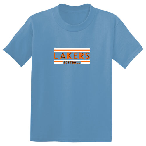 Lakers Softball Orange - Black Front Design LS2 on a Sport-Tek® - Youth PosiCharge ® Competitor Tee Thumbnail