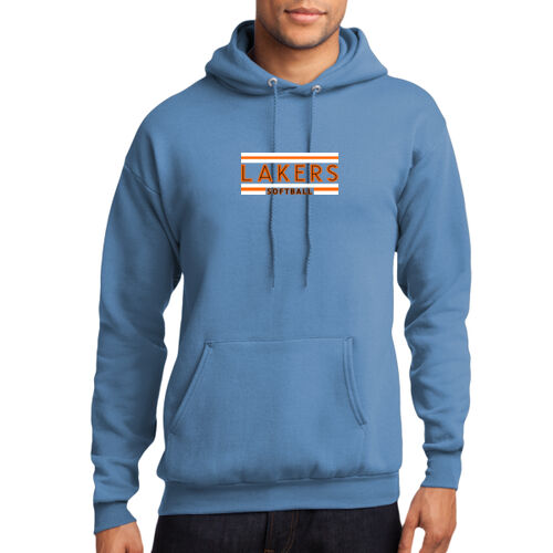 Lakers Softball Orange - Black Front Design LS2 on a Port & Company® - Core Fleece Pullover Hooded Sweatshirt Thumbnail