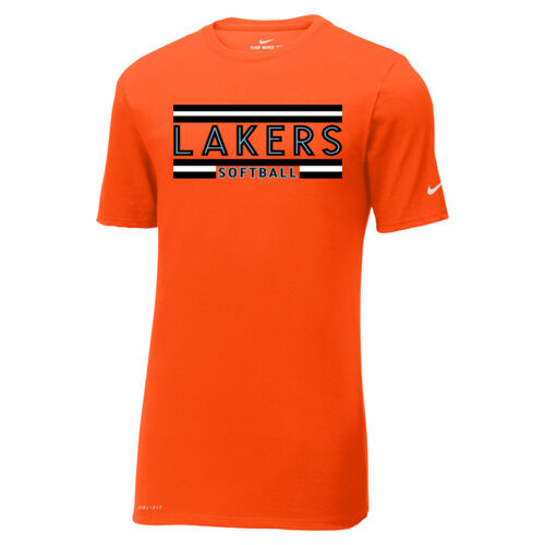 Lakers Softball Black - Blue Front Design LS2 on a Nike® - Dri FIT Cotton/Poly Tee Thumbnail