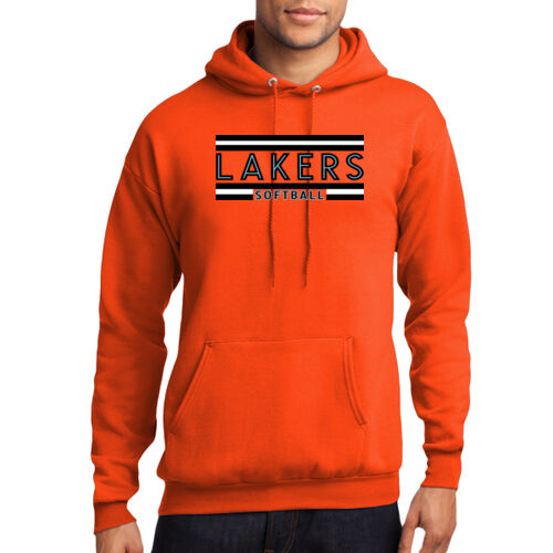 Lakers Softball Black - Blue Front Design LS2 on a Port & Company® - Core Fleece Pullover Hooded Swe Thumbnail