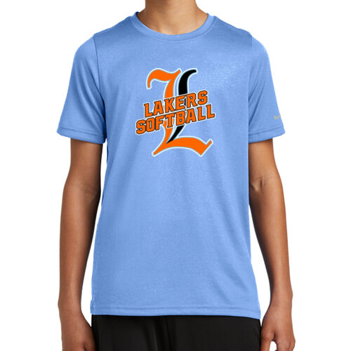 Lakers Softball Orange - Black Front Design LS3 on a Nike®  - Youth Swoosh Sleeve rLegend Tee Thumbnail