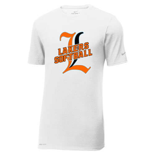 Lakers Softball Orange - Black Front Design LS3 on a Nike®  - Dri FIT Cotton/Poly Tee Thumbnail