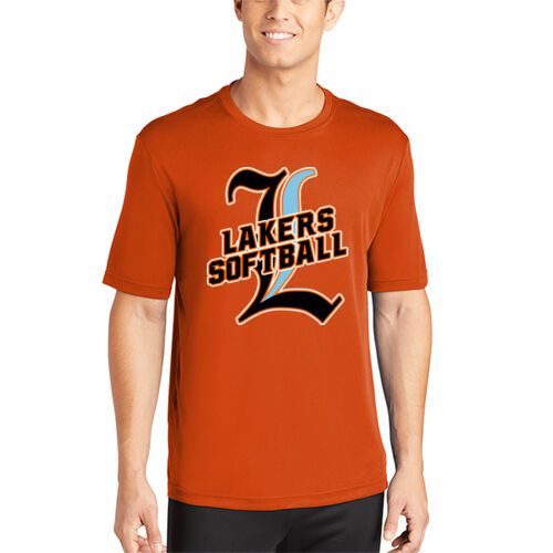 Lakers Softball Black - Blue Front Design LS3 on a Sport-Tek®  - PosiCharge ® Competitor Tee Thumbnail