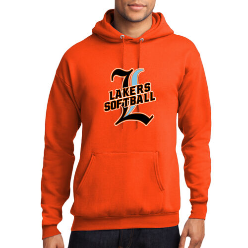 Lakers Softball Black - Blue Front Design LS3 on a Port & Company®  - Core Fleece Pullover Hooded Sweatshirt Thumbnail