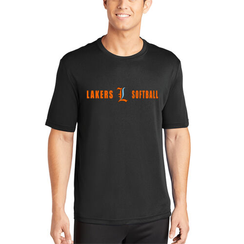 Lakers Softball Orange - Blue Front Design LS4 on a Sport-Tek®  - PosiCharge ® Competitor Tee Thumbnail