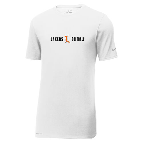 Lakers Softball Orange - White Front Design LS4 on a Nike®  - Dri FIT Cotton/Poly Tee Thumbnail