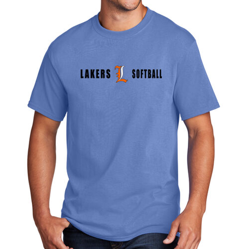 Lakers Softball Orange - White Front Design LS4 on a Port & Company®  - Core Cotton Tee Thumbnail