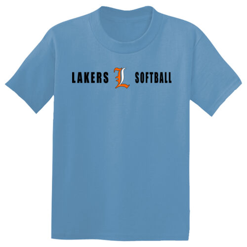 Lakers Softball Orange - White Front Design LS4 on a Sport-Tek®  - Youth PosiCharge ® Competitor Tee Thumbnail