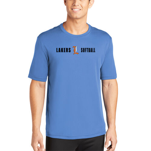 Lakers Softball Orange - White Front Design LS4 on a Sport-Tek®  - PosiCharge ® Competitor Tee Thumbnail