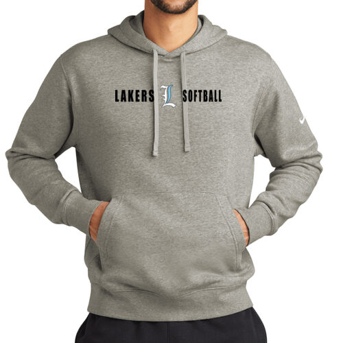 Lakers Softball White - Blue Front Design LS4 on a Nike® - Club Fleece Sleeve Swoosh Pullover Hoodie Thumbnail