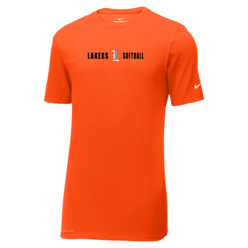 Lakers Softball White - Blue Front Design LS4 on a Nike® - Dri FIT Cotton/Poly Tee Thumbnail