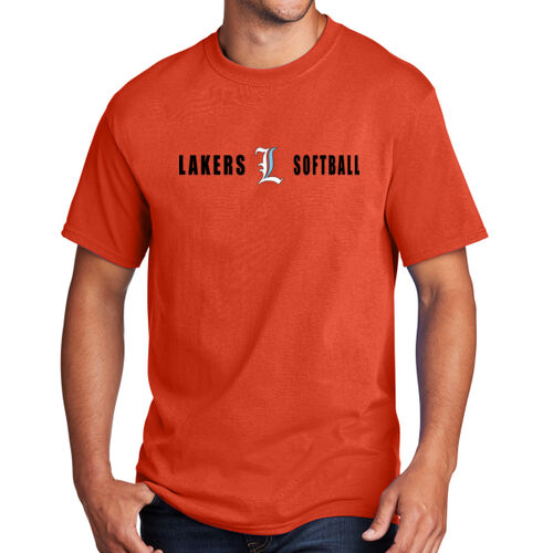 Lakers Softball White - Blue Front Design LS4 on a Port & Company® - Core Cotton Tee Thumbnail