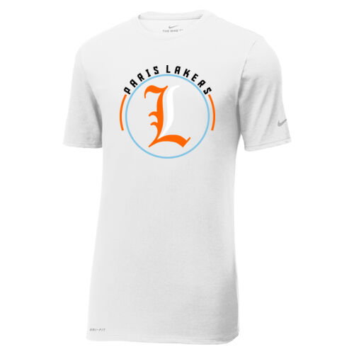 Paris Lakers Orange - White Front Design L4 on a Nike®  - Dri FIT Cotton/Poly Tee Thumbnail