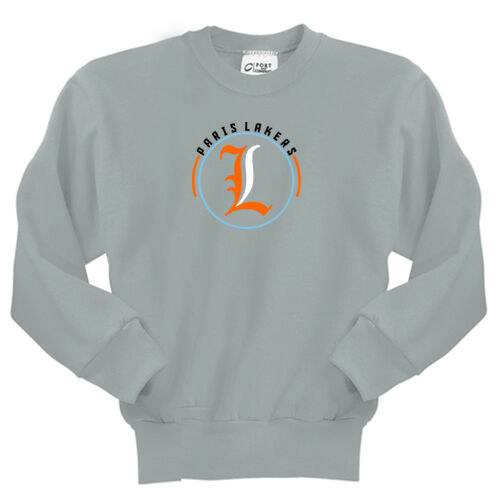 Paris Lakers Orange - White Front Design L4 on a Port & Company®  - Youth Core Fleece Crewneck Sweatshirt Thumbnail