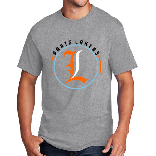 Paris Lakers Orange - White Front Design L4 on a Port & Company®  - Core Cotton Tee Thumbnail