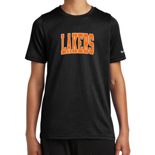 Paris Lakers Orange Front Design L5 on a Nike® - Youth Swoosh Sleeve rLegend Tee Thumbnail