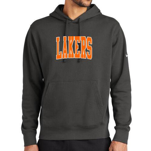 Paris Lakers Orange Front Design L5 on a Nike® - Club Fleece Sleeve Swoosh Pullover Hoodie Thumbnail