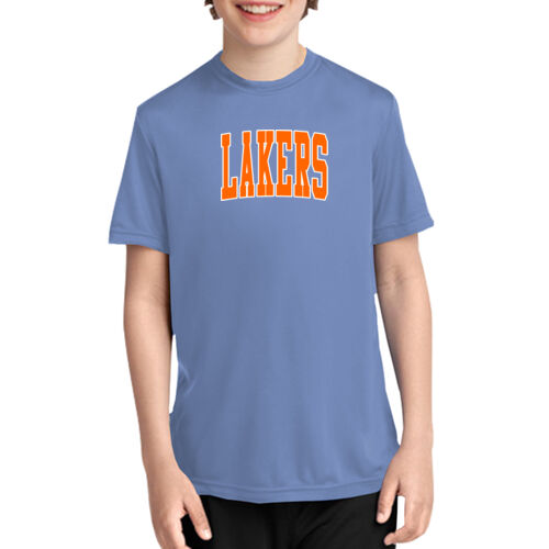 Paris Lakers Orange Front Design L5 on a Port & Company® - Youth Performance Tee Thumbnail
